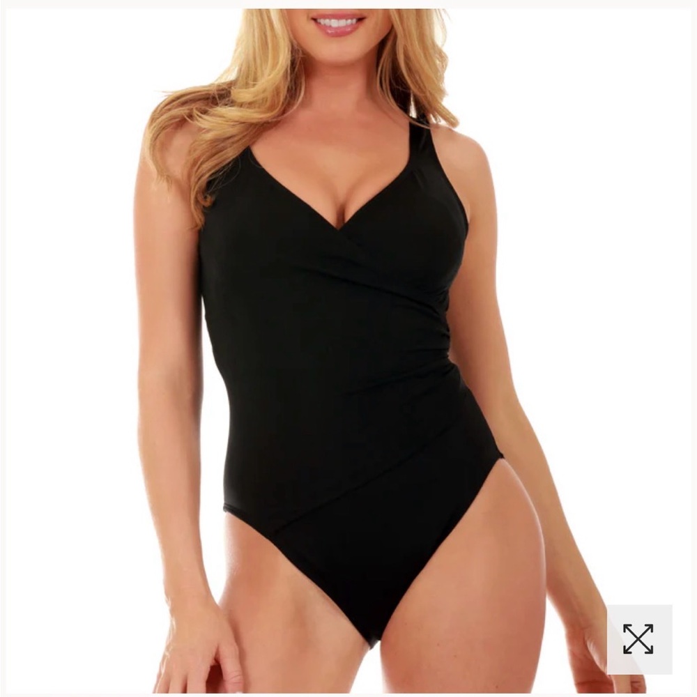 Instant Figure One Piece Swimsuit Size 12 Black